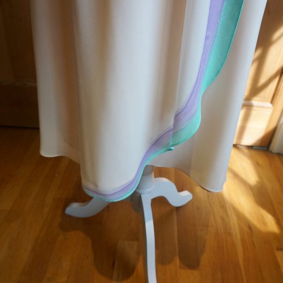 💚 VINTAGE ZIZI | BARBARA CHODOS Stripe Wrap Skirt - Picture 5 of 13